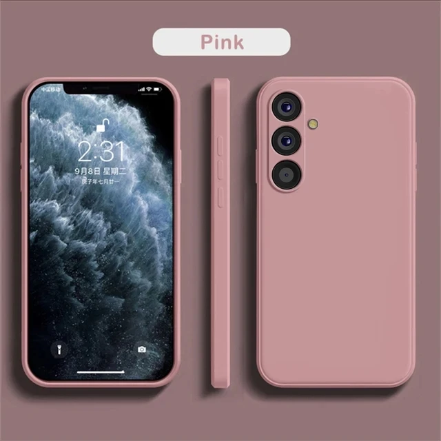 thumbnail image 1 of Galaxy S24 23 23 22 21 Liquid Silicon Phone Case For Samsung Galaxy S24 Plus S23 Ultra S22 S20 FE A54 53 Soft Shockproof Cover, 1 of 5