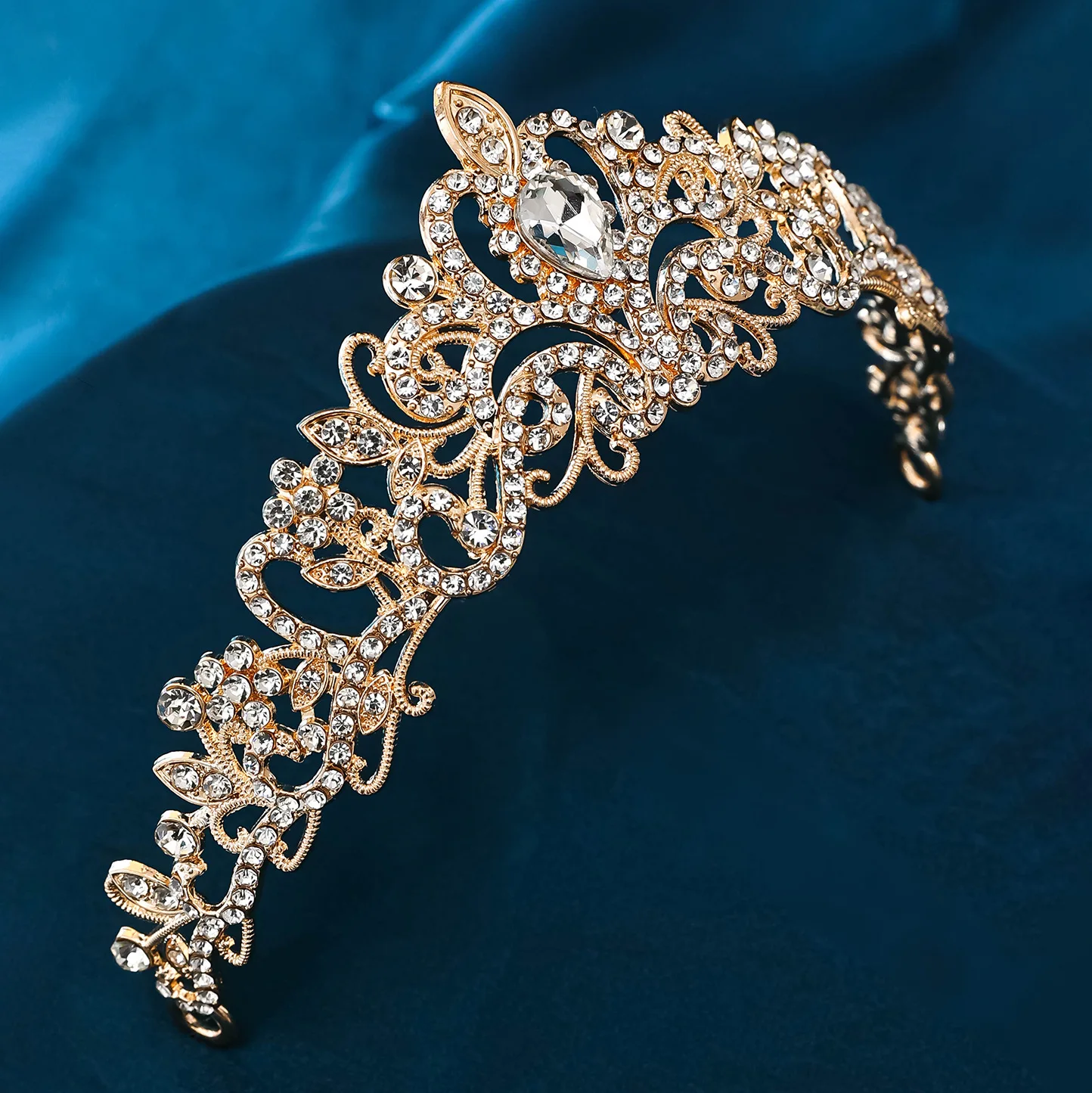 Traziewell Strass-Stirnband, Golden – Braut-Haarschmuck Für Hochzeit, Party & Besondere Anlässe