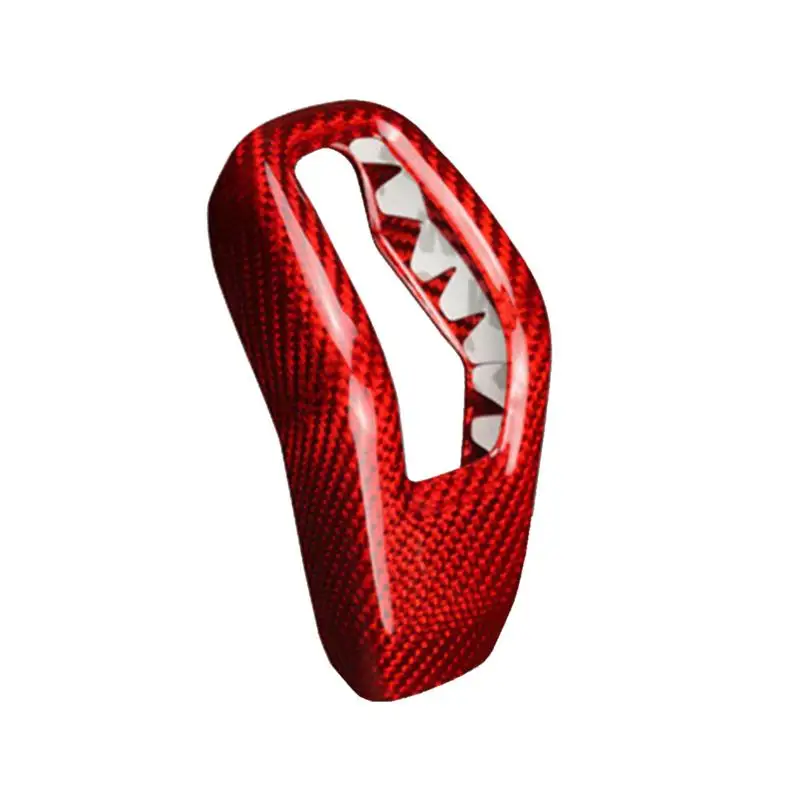 

Car Stickers Shift Gear Head Sticker Cover For LandRover Jaguars XEL Gear Head Repair Decals Carbon Fibre Patch Knob Cover