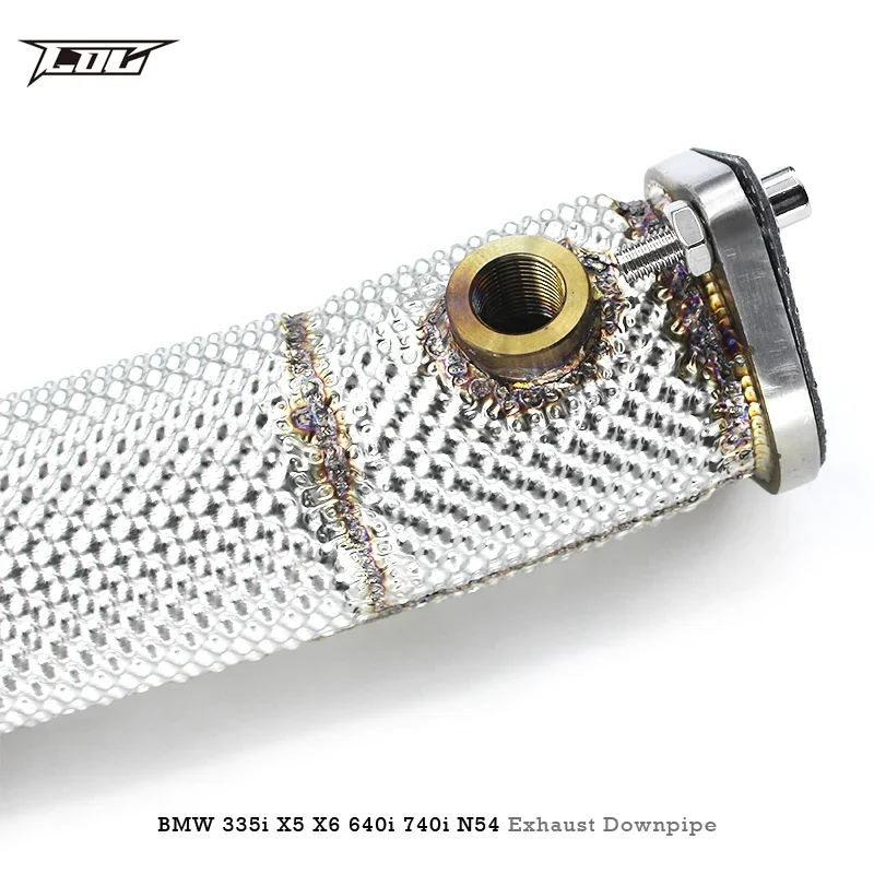 Head Section High flow Pipes branch downpipe Exhaust Pipe with catalyst For BMW X6 E71/E72/F16 3.0T N54 2008-
