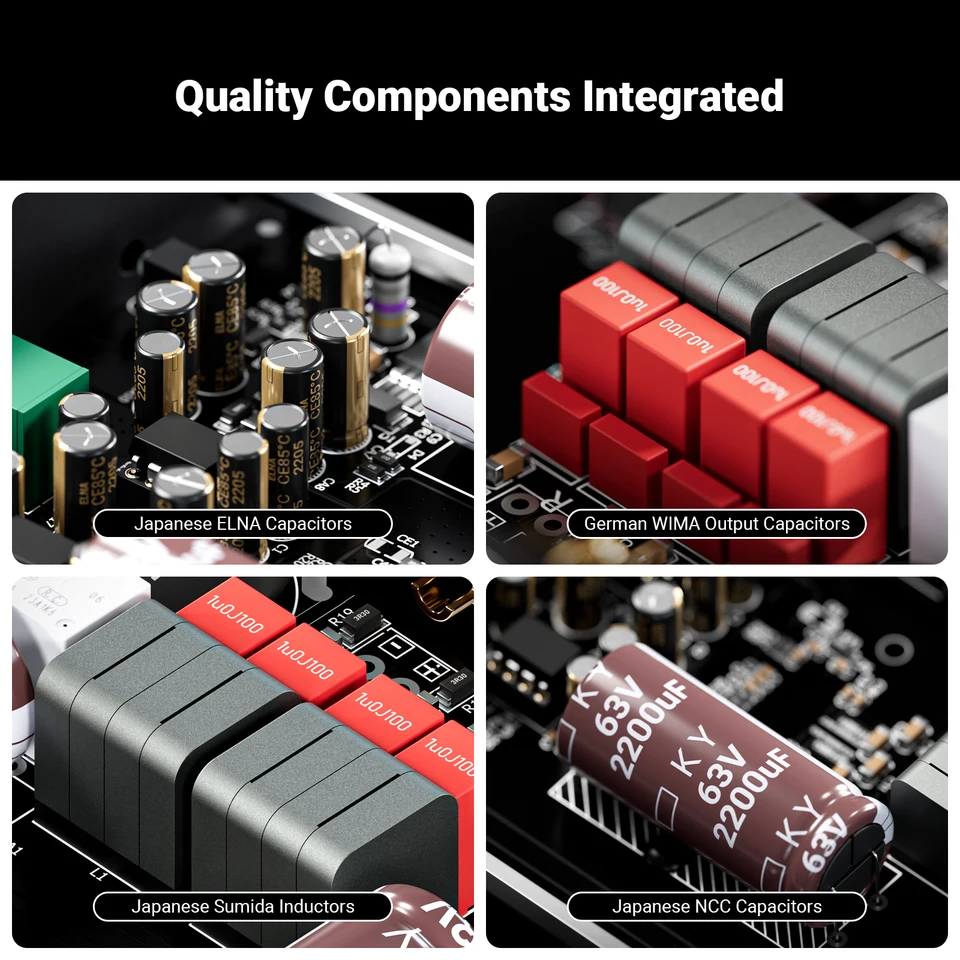 Fosi Audio V3 オーディオアンプ Fosi Audio V3ステレオパワーアンプ 300W×2 TPA3255 クラスD