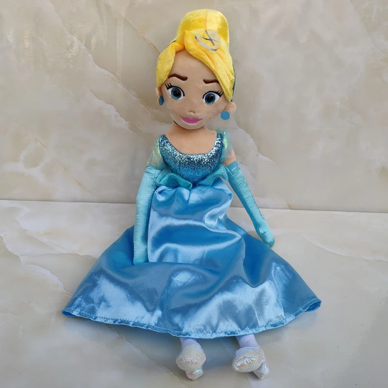 Disney Frozen 55CM Plush Dolls Fashion Gift Sweet Cute Girl Toy Sofia Belle  Princess Snow Queen Anna Elsa Doll Plush Girl Toys