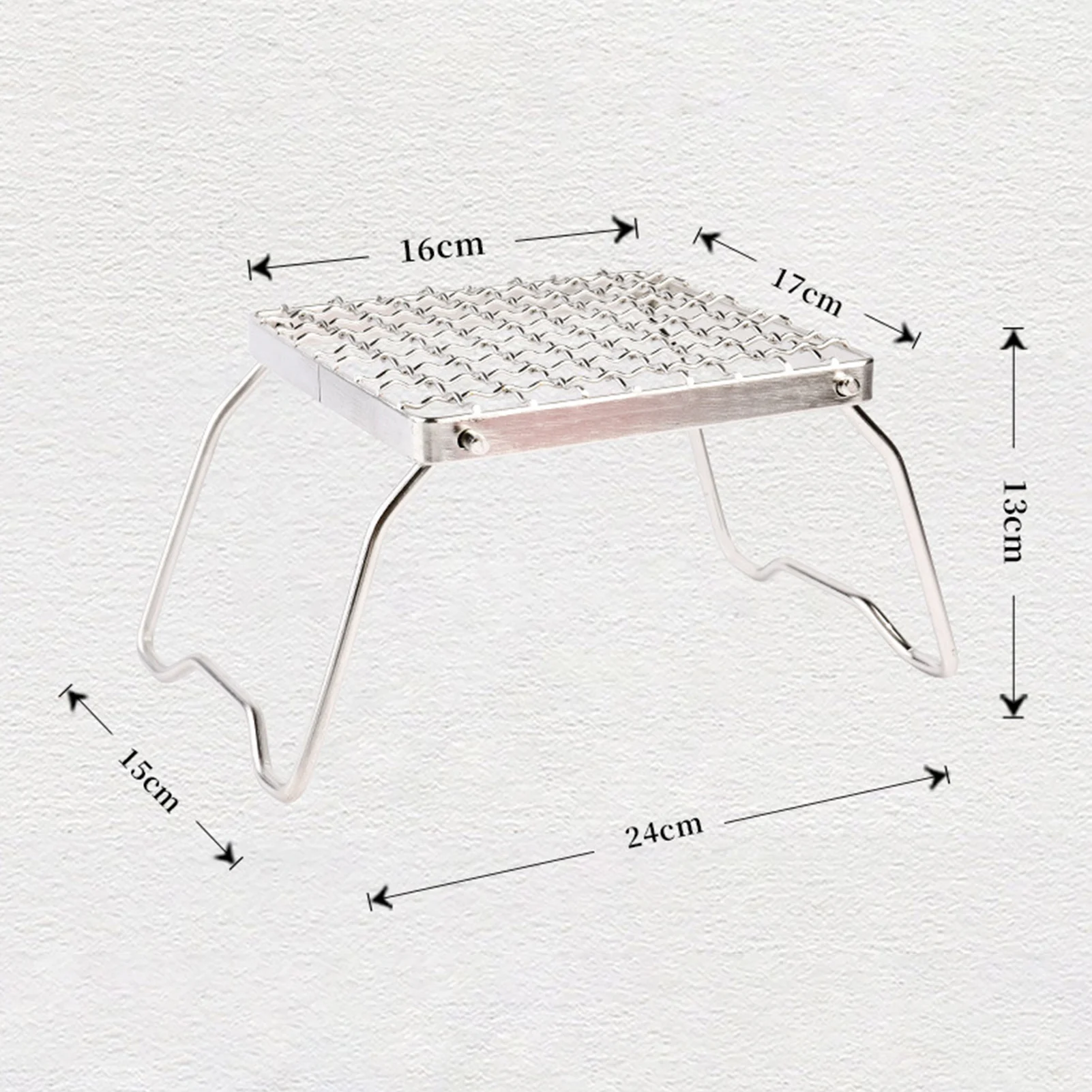 Outdoor Camping Grill Stand Baking Tray Bracket Stainless Steel Detachable BBQ Rack for Garden Outdoor Barbecue Picnic