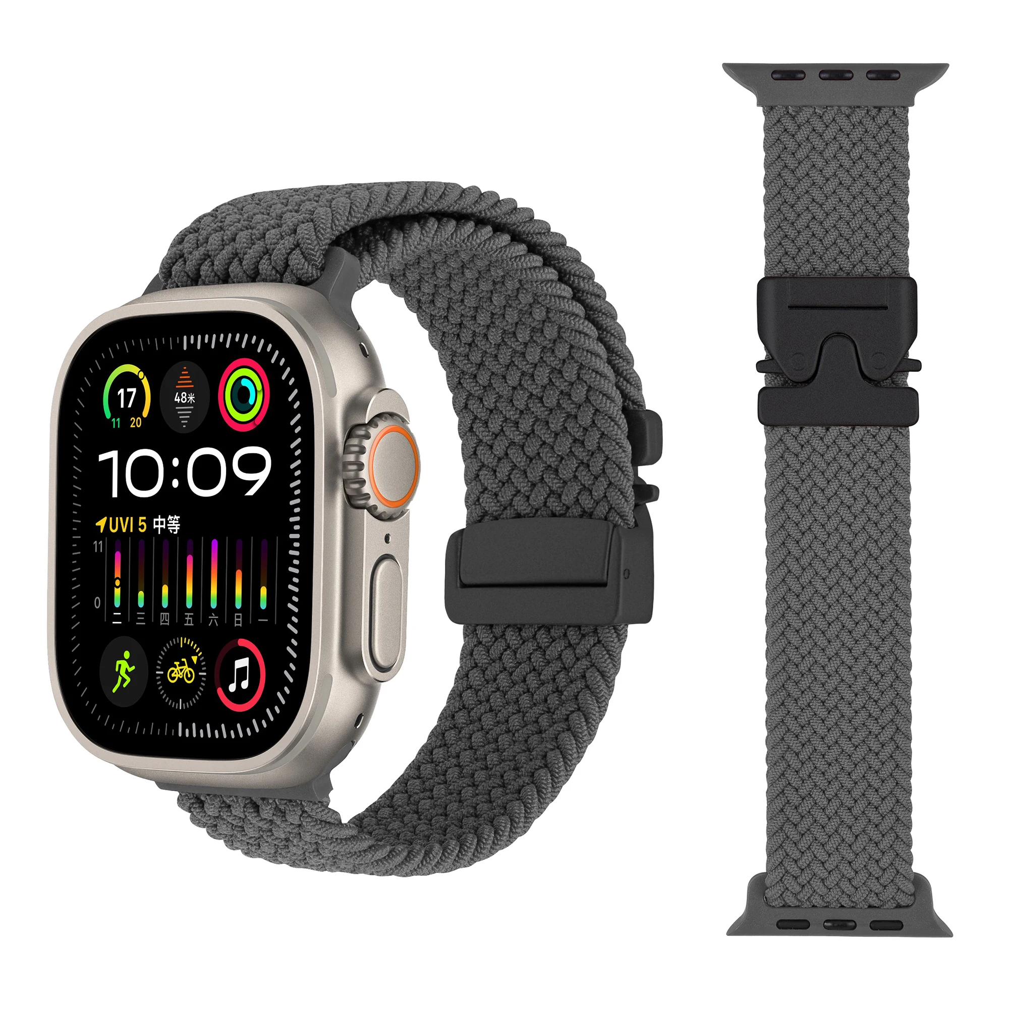 Nylon Braided Strap with Parachute Metal Buckle