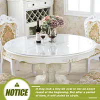 Soft Glass Tablecloth Transparent PVC Table Cloth Waterproof Oil Proof Kitchen Dining Rectangular Table Cover Matte Clear 1