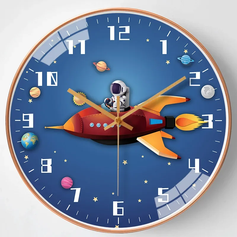 Orologio da parete per bambini con unicorno, silenzioso, ideale per ragazze e ragazzi, silenzioso, senza ticchettio
