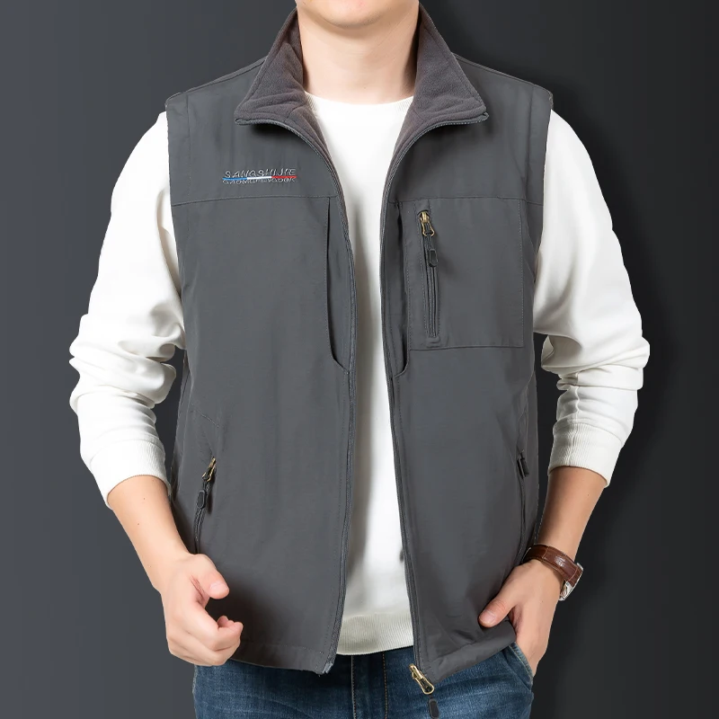 MAN VEST Tactical Men's Sleeveless Winter Fishing Clothing Military Work Autumn Free Shipping Hunting Best Multi-pocket Jacket