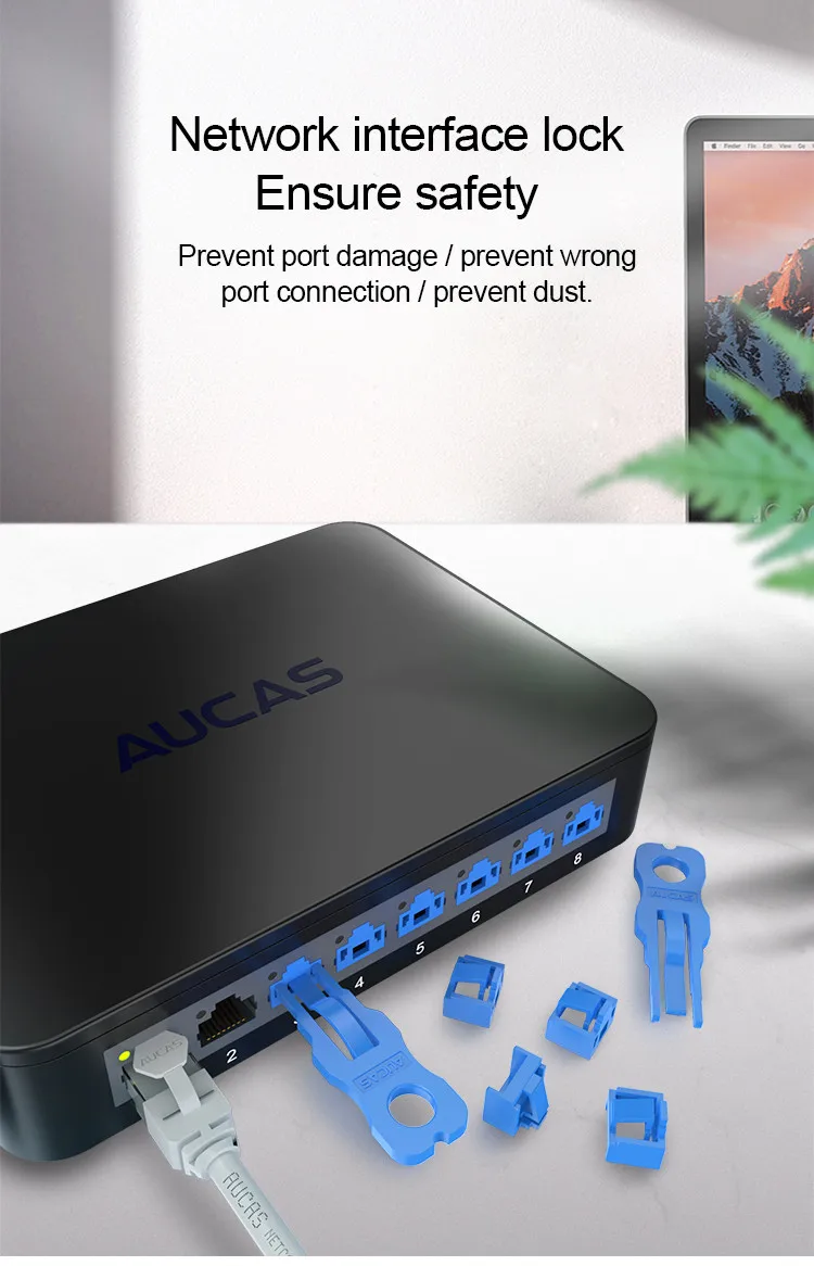 Hub Ethernet, Feminino Anti Dust Cover, Cap