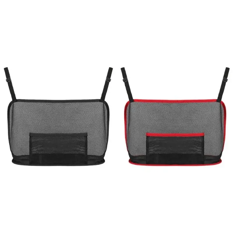 Large Capacity Car Seat Net Pocket Handbag Purse Holder Mesh Back Pouch Between Seats Storage Bag Organizer Car Accessories