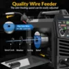 140Amp MIG Welder, 110V Flux Core MIG/Stick/Lift TIG 3 in 1 MultiProcess Welding Machine with Synergy, IGBT Inverter Welder 6