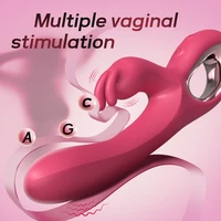 Kaninchen Vibrator für Frauen g Punkt Klitoris Stimulator 10 Geschwindigkeiten weibliche Vagina Mastur bator Doppel motoren Dildo Sexspielzeug für Erwachsene 4