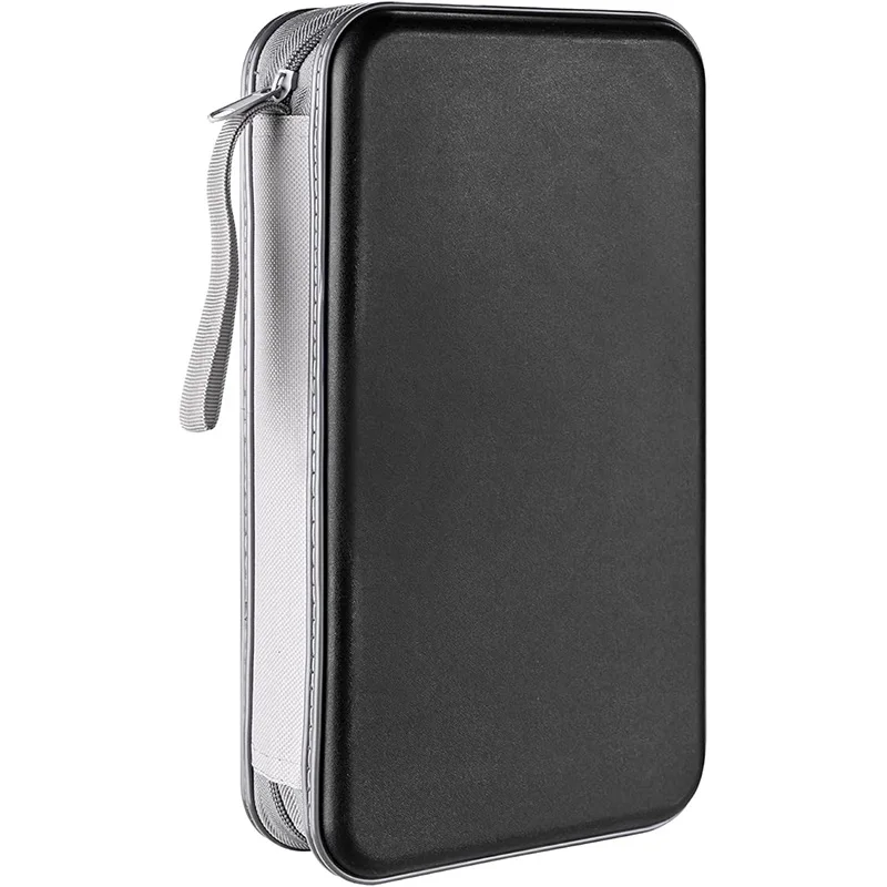 Support de CD, support de boîtier de CD/DVD de 96 capacités, organisateur de rangement de portefeuille Portable, support de rangement de protection en plastique dur pour Trave de voiture