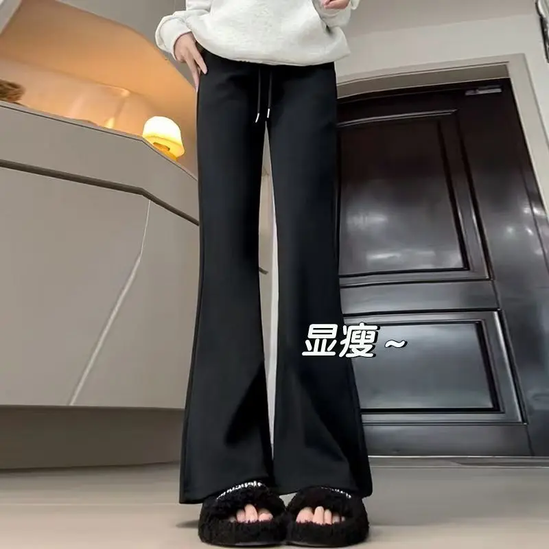 Black bootcut pants [high quality fabric]