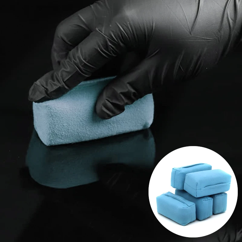 Car Detailing Suede Sponge Applicator Car Ceramic Coating Applicator Polishing Paint Care Auto Detailing Tools Accessories 10Pcs