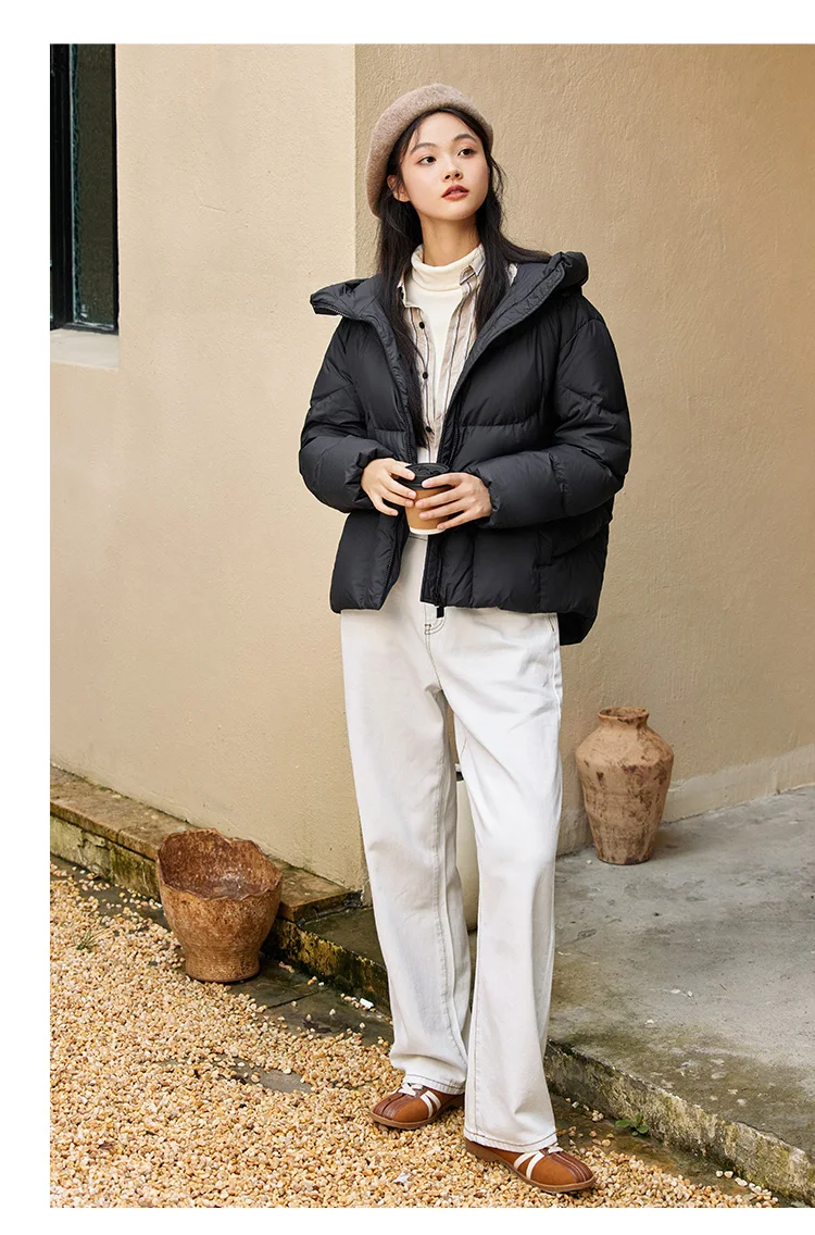 Down Jacket Women Mid-Length Waterproof and Warm Winter Oversize Hooded Versatile Coat