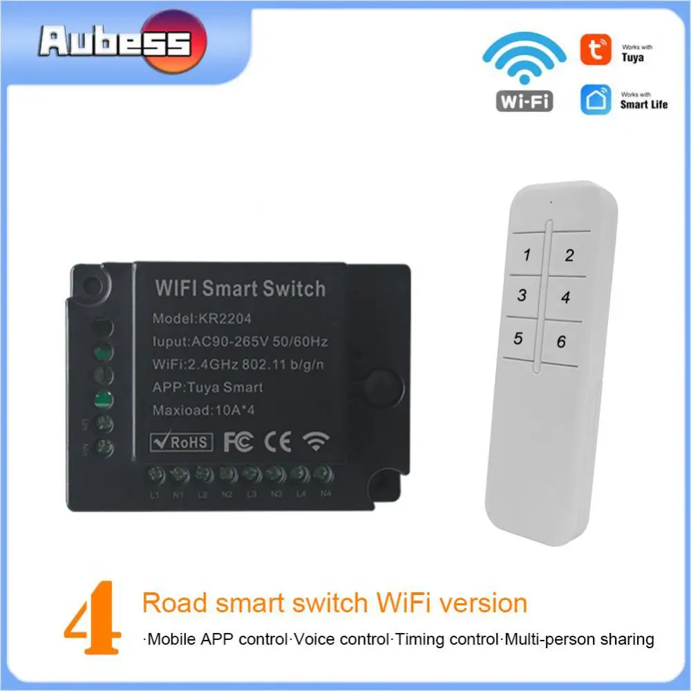 Tuya Smart Life Wifi Switch Relè Breaker Module Home Alexa Echo Voice Control Smart Lighting Timer Switch