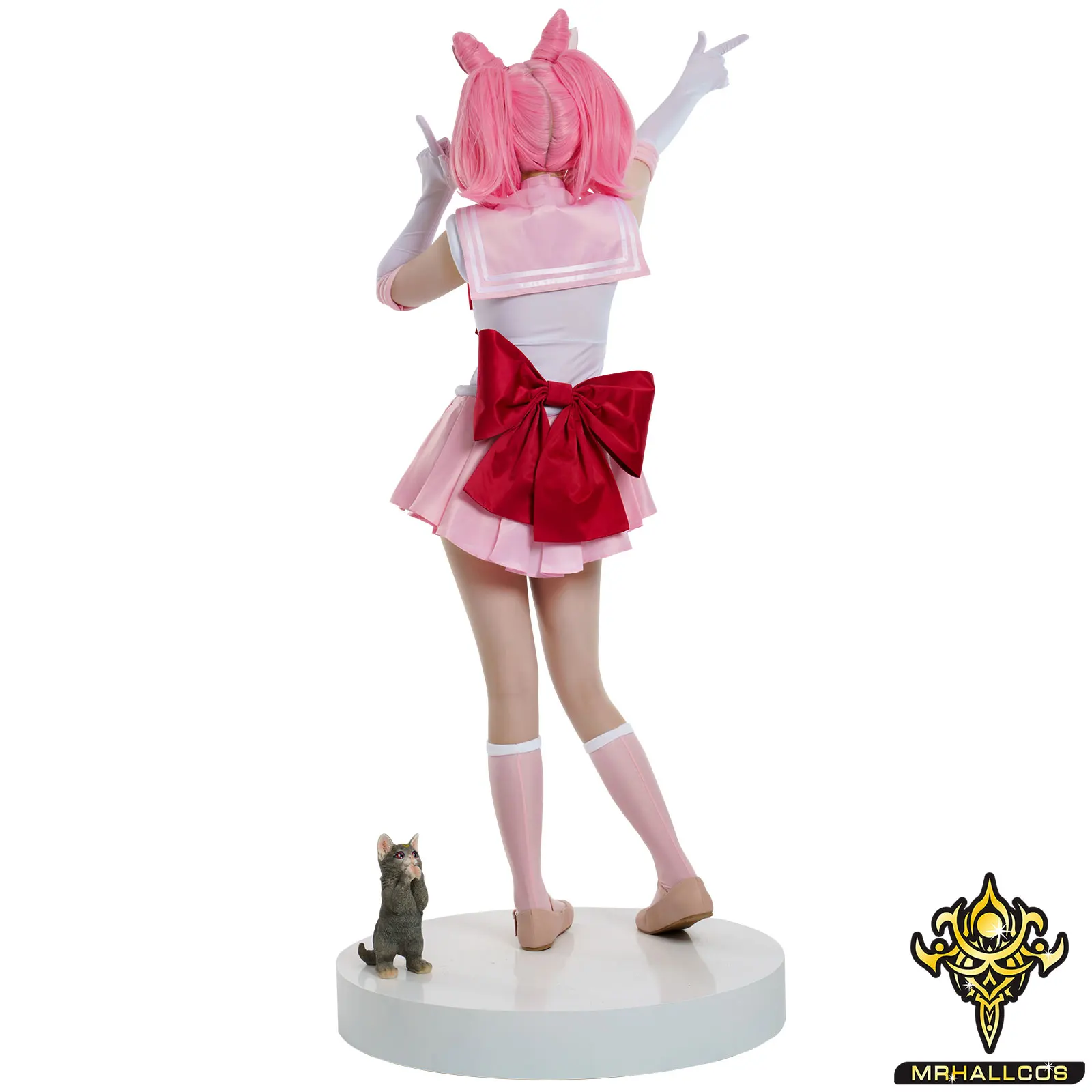 MRHALLCOS-Robe Cosplay Amine Sailor Chibi Moon, Tenues en cristal Chibiusa Tsuk37, ixd'Halloween, Enfant, Adulte, Femme