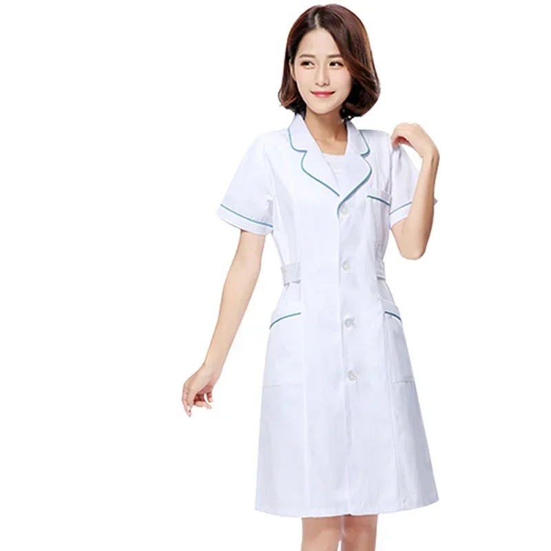 Beauty Uniform Pink Beauty Uniform with Beautician Dress Salon Work Clothes Spa Uniforms Scrubs Coat Spa White Robe Experimental Clothes