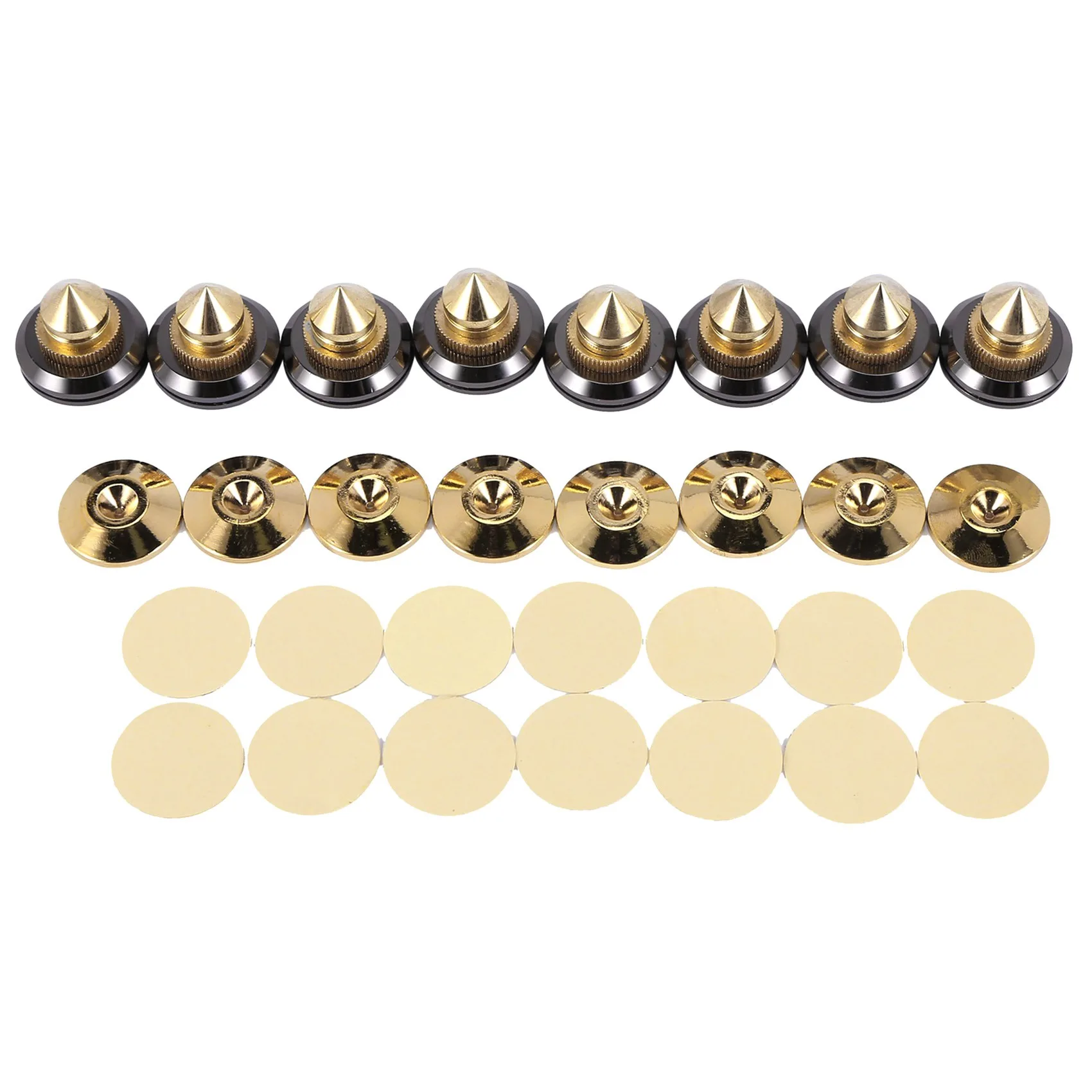 Hot sale 8 Set Golden-Plated Speaker Spikes, Speaker Stands CD Audio Subwoofer Amplifier Turntable Isolation Feet