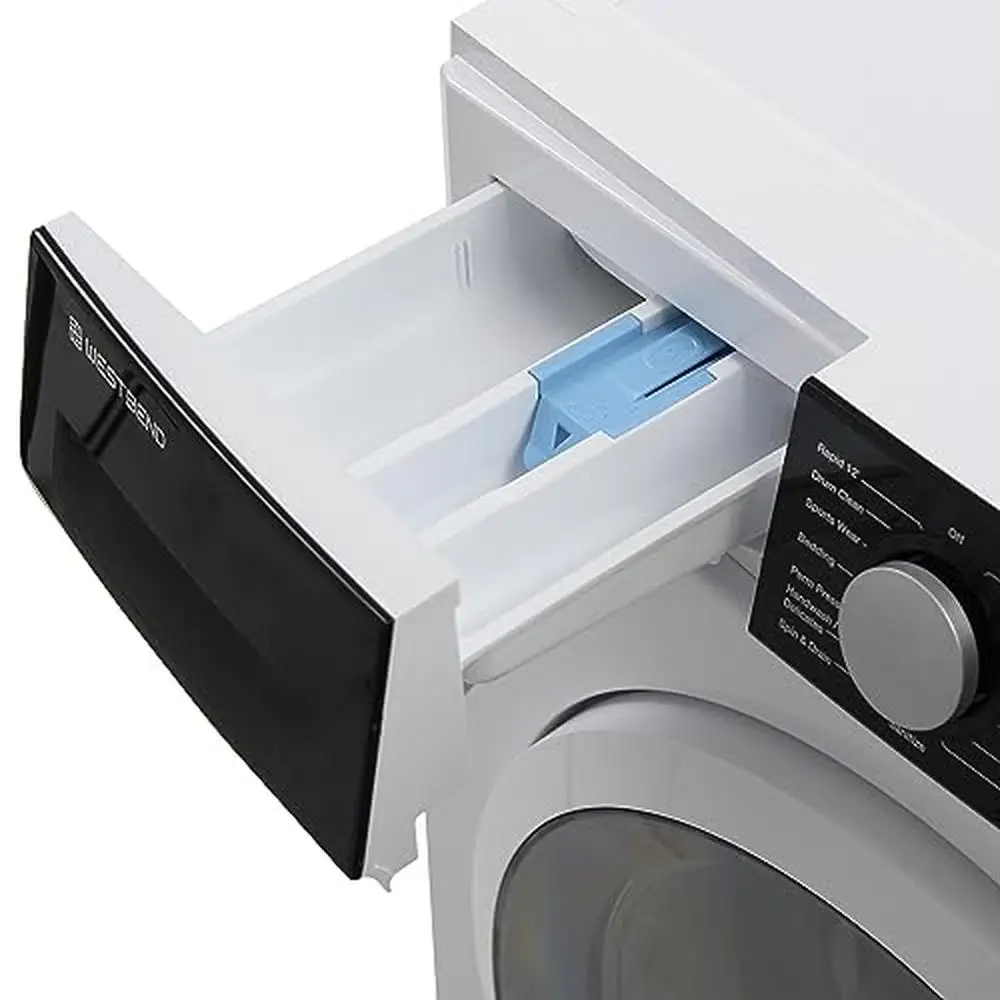 Compact Front Load Washer 2.2-Cu.Ft 15 Cycles 5 Temp Settings LED Display White Space-Saving Design 4