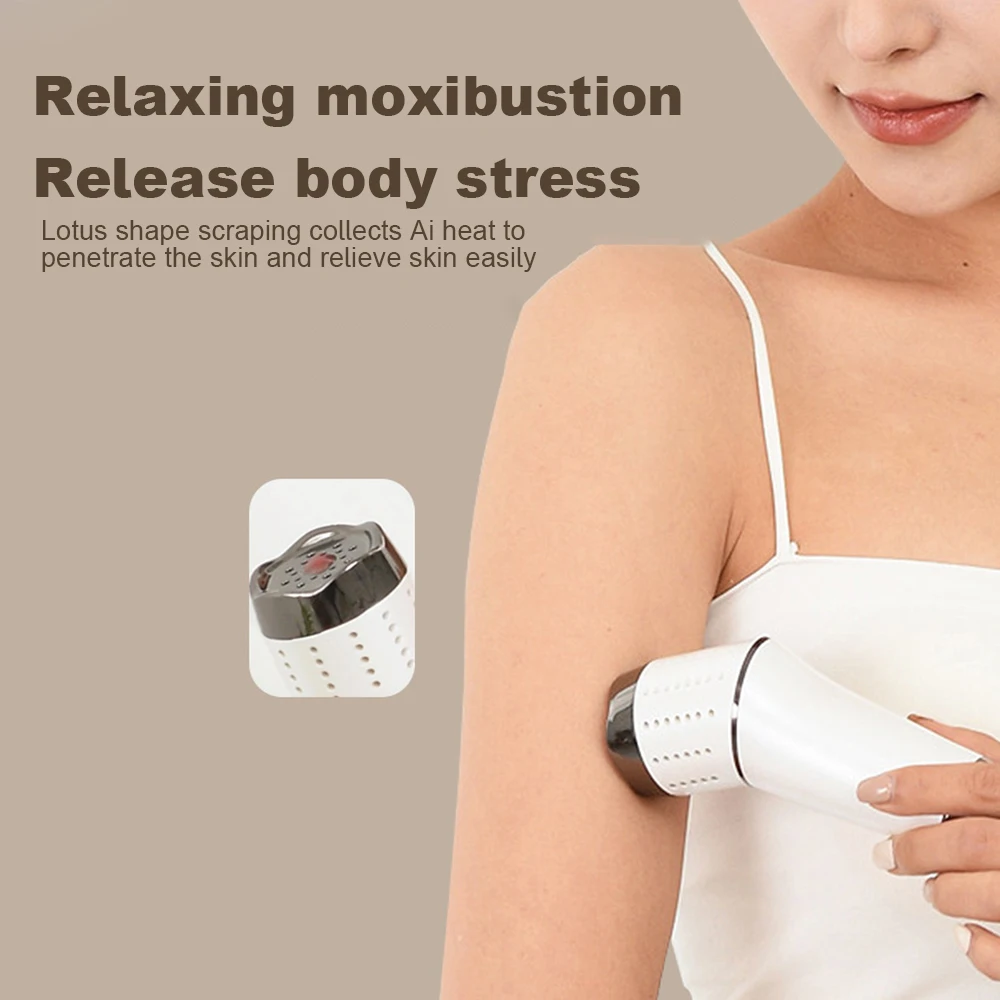 Facial Beauty Massage Device Warm Body Massage Meridian Relieve Pain Face Lift Scraping Board Accessory Moxibustion Instrument