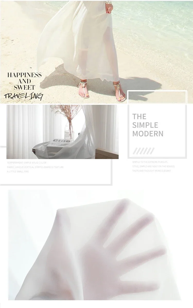 White Tulle Curtains - Sheer Voile Window Drapes for Living Room and Bedroom