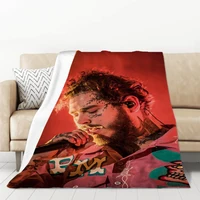 Post Malone Poster Pop Rock Hip Hop Rap Throw Knee Blanket Fluffy Summer Blankets & Throws Sofa Quilt King Lid Custom Cobija 2