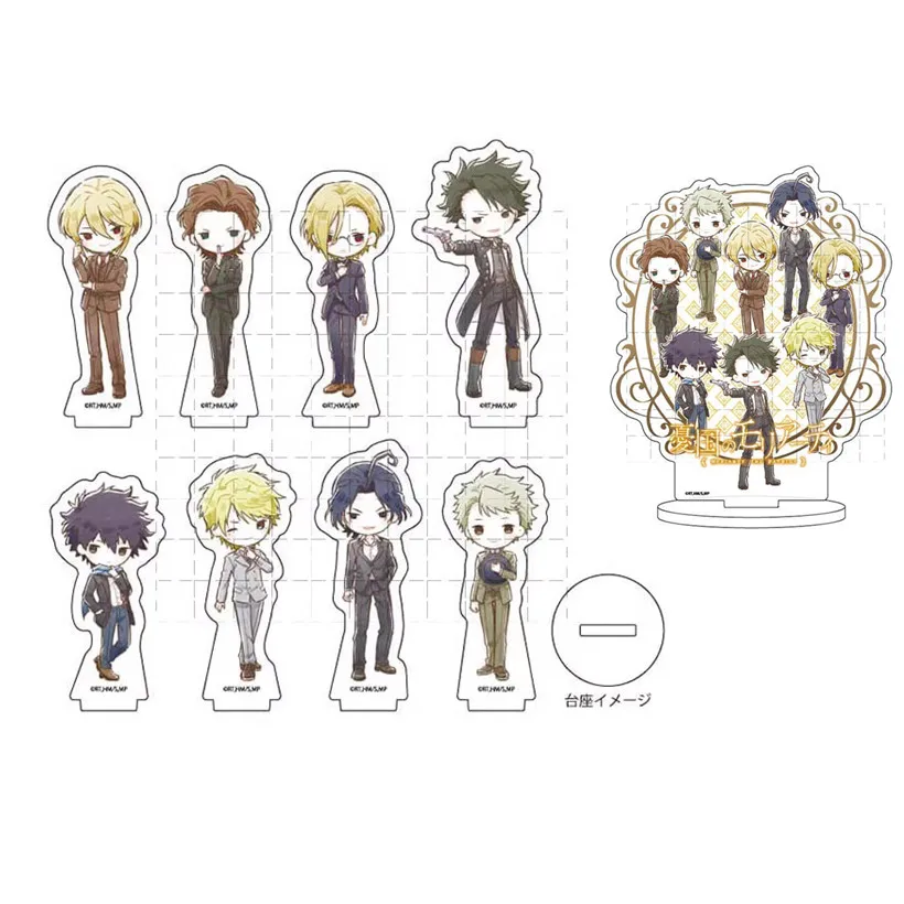 

Game Yuukoku no Moriarty the Patriot Acrylic Stand Doll Anime Albert William James Mini Figure Model Plate Cosplay Toy for Gift