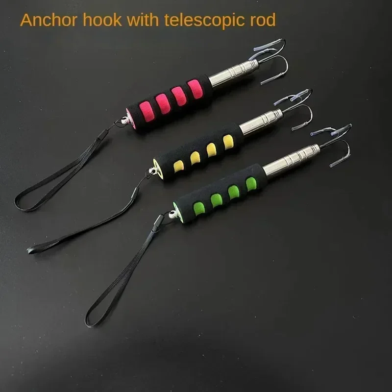 1PCSStainlessSteelTelescopicFishingGaffTripleHookSeaFishing
