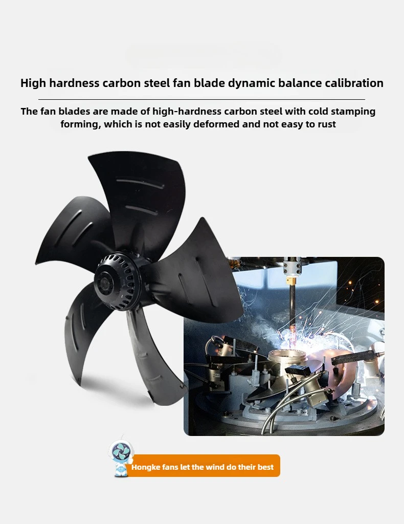 Description Picture 6 of itemAxial Fan Airflow High Speed Industrial Exhaust Fan Powerful Motor Cooling Fan External Rotor Axial Flow Blower 380V, Low Noise