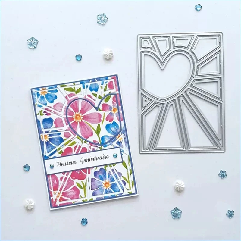 2022 New Arrival Rectangle Triangle Background Cutting Die DIY Scrapbook Card Making Craft Die Photo Album Decoration