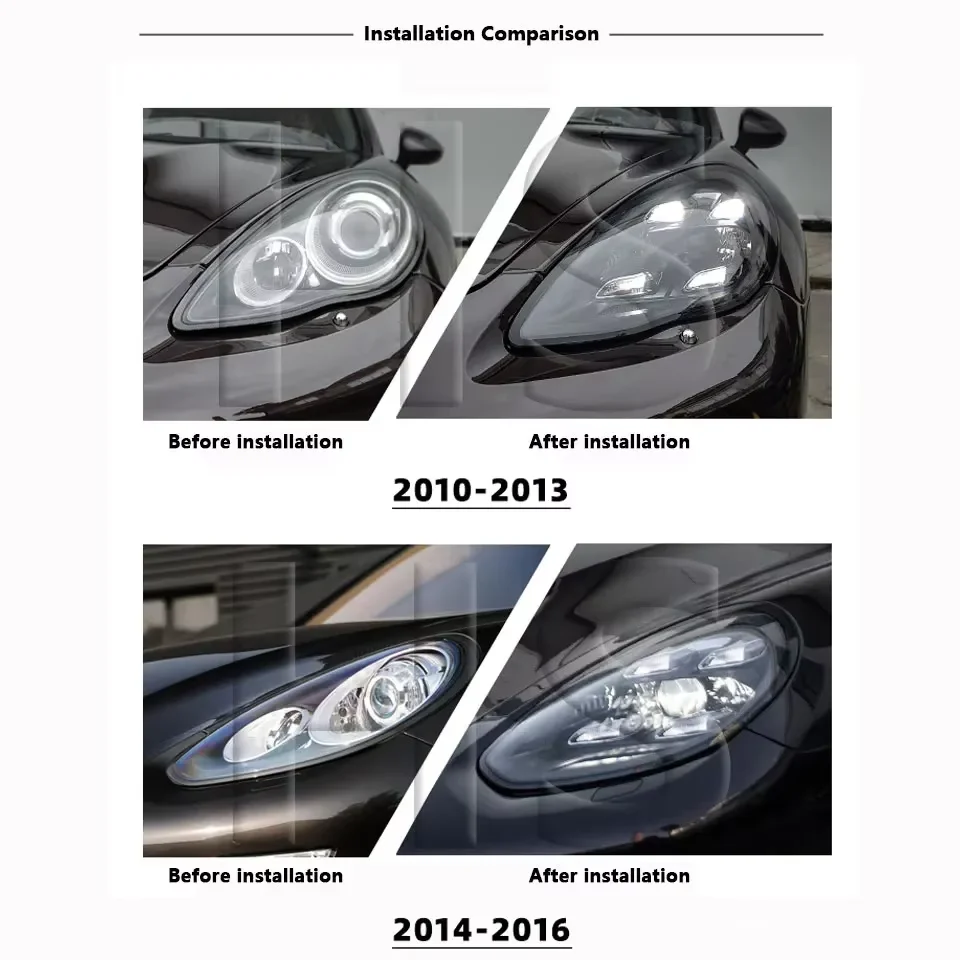 ポルシェパナメーラ用LEDヘッドランプ,ヘッドライト,変更する必要は 