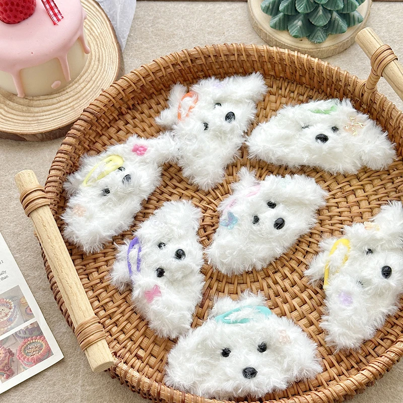 

Cartoon Kawaii Plush Dog Hairpins BB Clips For Women Girls Cute Fluffy Animal Hair Clip Sweet Side Clip Lovely Hair Accessories
