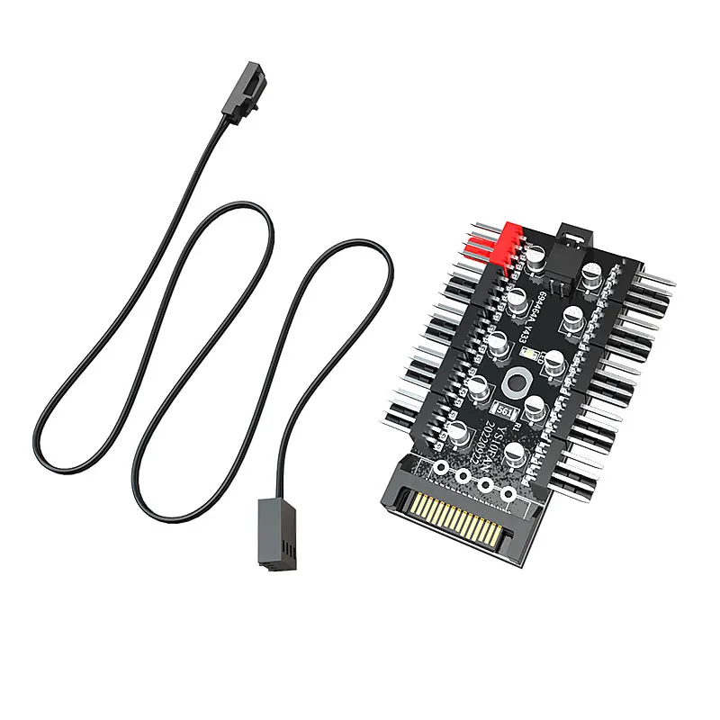TEUCER 1 to 10 PWM Fan HUB 4PIN 3PIN 12V Splitter Cable Splitter Desktop Computer Cooling Fan Extension Adapter
