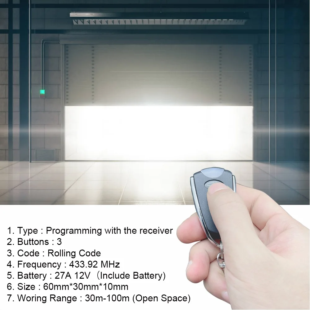94335E Remote Control 94330E 94334E 94333E 84333E 84335E 84330E Garage Gate Remote Control 433.92MHz Rolling Code 3