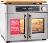 Dual Zone Air Fryer French Door Oven - 32 Qt Convection Toaster Combo - 10-in-1 Multifunction Up to 450° - 1800W 1