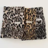 Fashion Leopard Tassels Shawl Imitation Cashmere Thickened Foulard Pashmina Hijabs Windproof Winter Warm Scarf Neck Warmer - Image 5