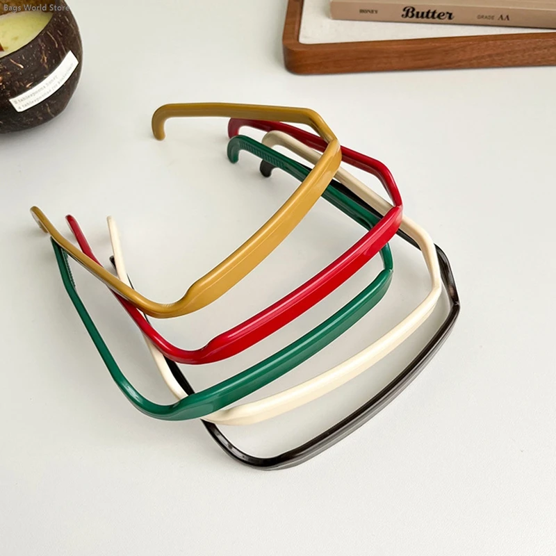 

New Sunglasses Frame Shape Plastic Hairband For Women Elegant Solid Headband Fashion Decorate Hoop Girls Hair Accessories