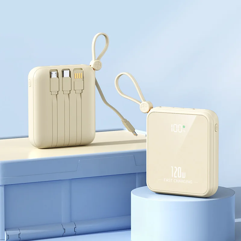 The New 120W Super Fast Charging 20000mAh Comes with A Four-wire Mini Compact Power Bank 6