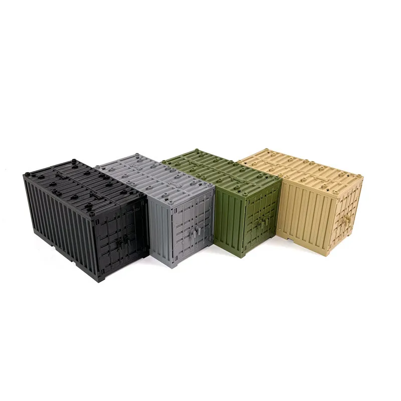 Military Container Model Model Building Blocks MOC Toys For Kids Transformable Technical Bricks Creative DIY Pretend Toys - 5