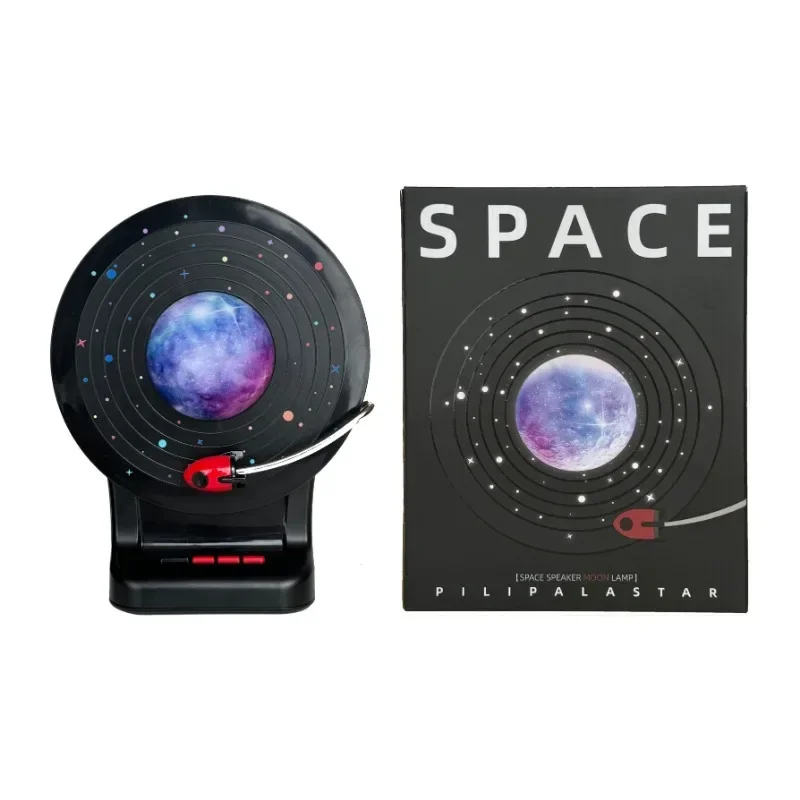 POLAR LIFE Space Speaker Moon Light Wireless Ultra Long Endurance Double Speaker Colorful Small Steel Gun Bass Diaphragm Sound
