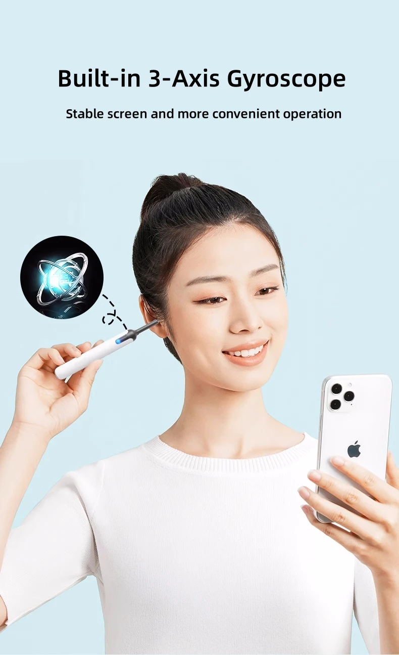 Description Picture 6 of itemEar Cleaner Bebird X0 Wax Remover Tool Smart Visual Sticks Otoscope 1080P HD Earpick Endoscope Earring Personal Health Care