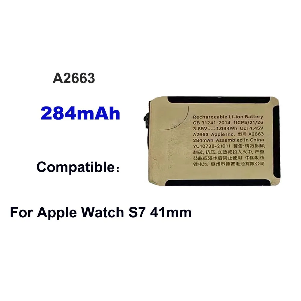 Bateria de Substituição Original A2663 Para Apple Watch Series 7 41mm  284mAh , A2552 Para Series 7 45mm 309mAh + Ferramentas Gratuitas