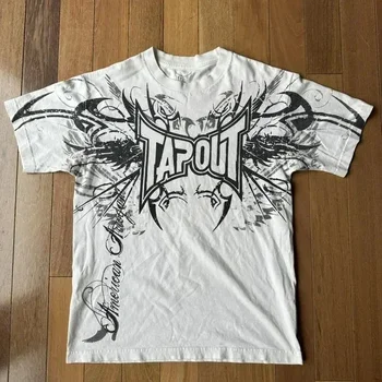 Classic Y2K Gothic Style T-shirt Print Oversized T Shirt High Street Shirts Gothic Round Neck Cotton Tops New Mens Women T Shirt 1