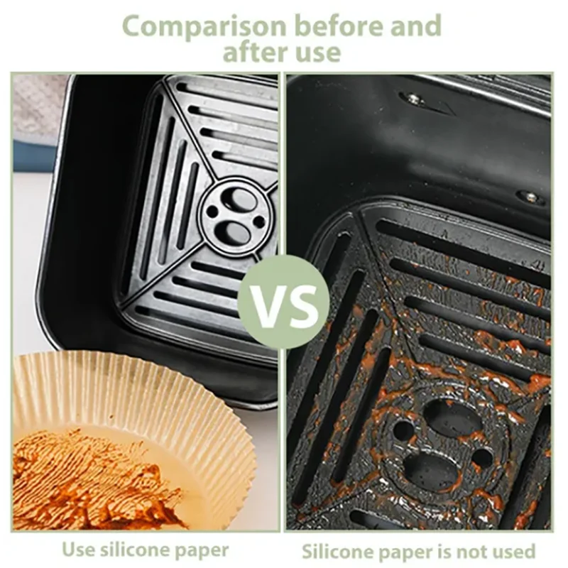 Kitchen Air Fryer Paper Special Paper Accesories Baking Disposable Oil-proof Non-Stick Baking Mat Barbecue Plate 50-300PCS