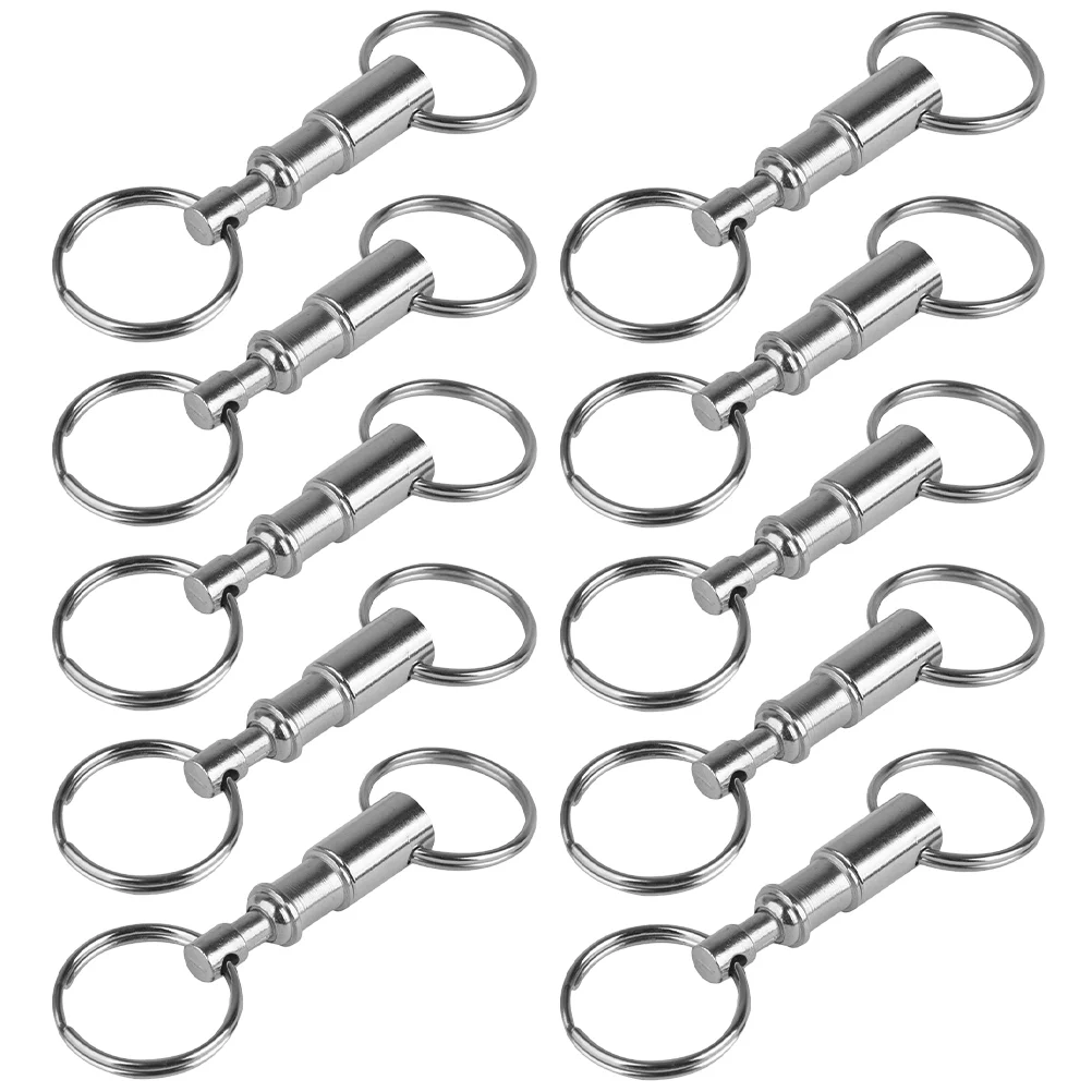

Pull-Apart Key Split Rings Easy Detach Double Spring Split Snap Seperate Chain Key Accessory