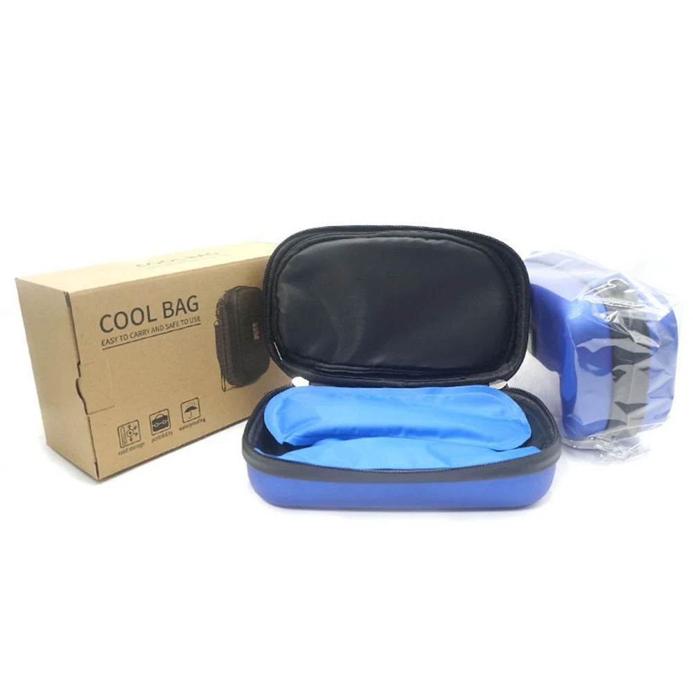 Insulin Cooler Travel Case TSA Approved Refrigerated Pharmaceutical Cooler with Thermometer 2 Ice Packs for Travel insulin cooler travel case
