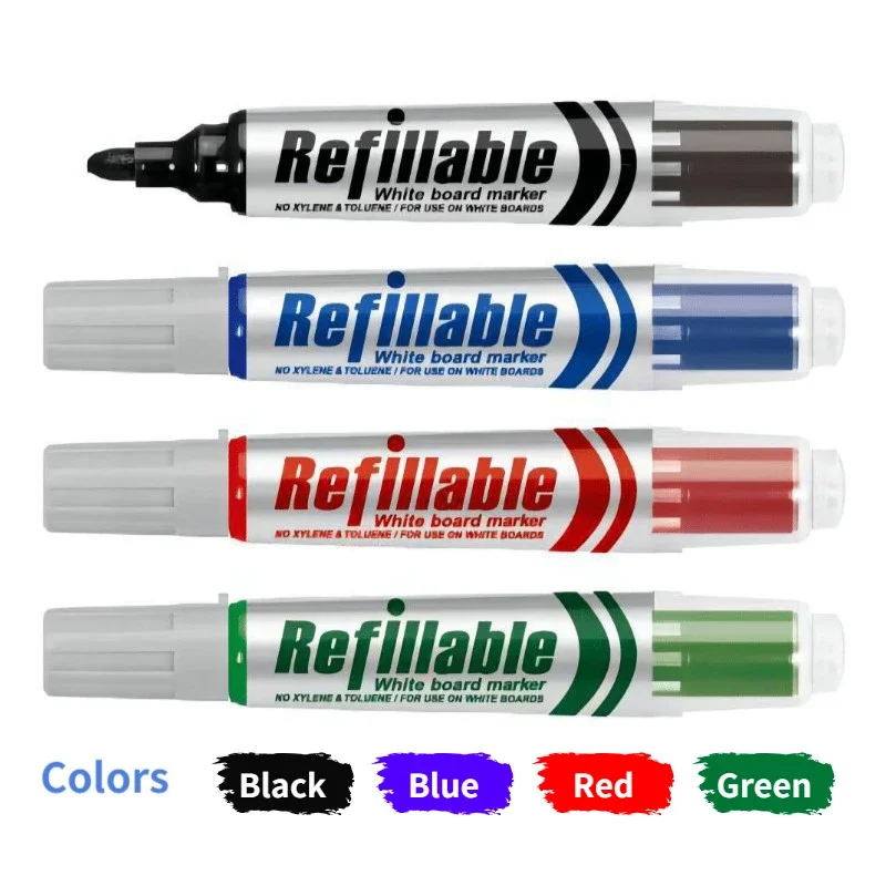 Gxin Dry Erase Marker G206 색상 지울 수있는 화이트 보드 리필 잉크 마커 10 개 학교로 돌아 가기 유용한 사무실 액세서리