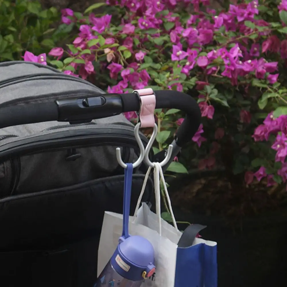 Cute S Shape Baby Stroller Hooks PU Solid Color Hanging Hook Cartoon Cart Organizer Stroller Accessories Cart