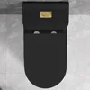 Modern Toilet, 12"rough in Matte Black One Piece Elongated, Dual Flush 1/1.6 GPF U Shaped Seat, Smart Toilet 3
